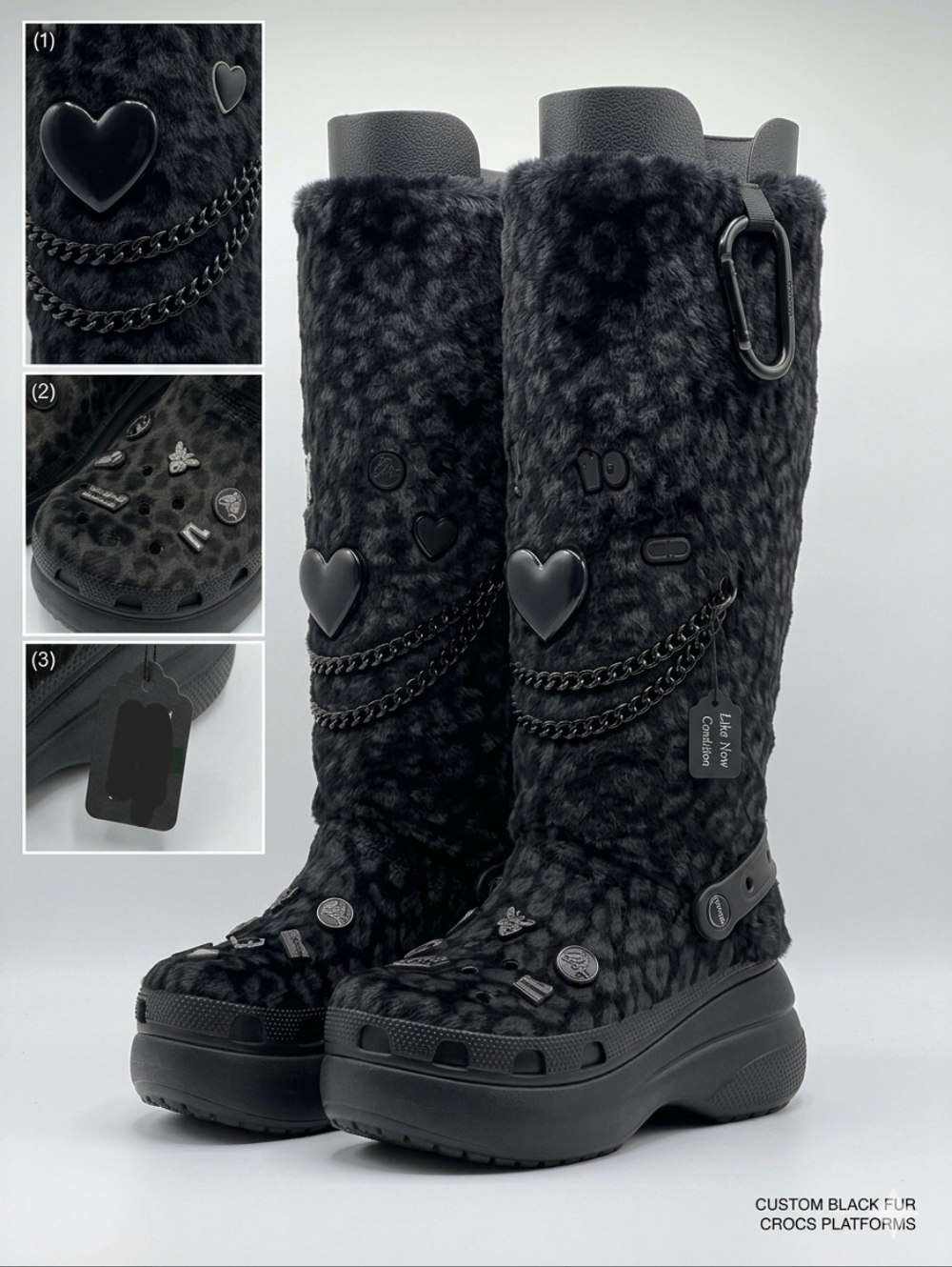 Crocs Classic Gothic Unfurgettable Knee High Boots Size 7 NEW IN BOX